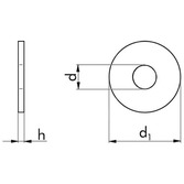 Scheibe DIN 1052 - 100HV - Stahl - feuerverzinkt - M22=25mm