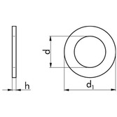Scheibe DIN 126 - 100HV - Stahl - blank - M12=13,5mm