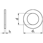 Scheibe DIN 134 - 140HV - Stahl - blank - M6=6,4mm