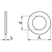 Scheibe DIN 1440 - 100HV - Stahl - blank - D3