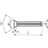 Senkkerbnagel ISO 8747 - Stahl - blank - 4 X 10
