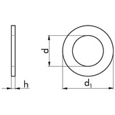 Scheibe DIN 522 - Stahl - blank - 14 X 24 X 0,5