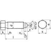 Sechskantschraube DIN 564 - 22H - blank - M10 X 30 - mit Gewindefreistich
