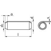 Spiralspannstift ISO 8748 - Federstahl - blank - 10 X 60