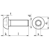 Halbrundkopfschraube ISO 7380-1 - 010.9 - blank - M10 X 40