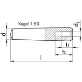 Kegelstift ISO 8736A - Stahl - blank - 10 X 100