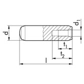 Zylinderstift ISO 8735A - Stahl - blank - 6m6 X 20