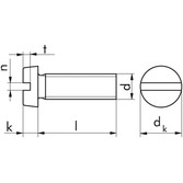 Zylinderschraube DIN 84 - Messing - blank - M6 X 25