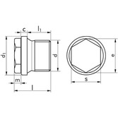 Verschlussschraube DIN 910 - Messing - blank - M20 X 1,5