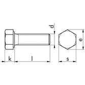 Sechskantschraube ISO 4017 - 10.9 - Zinklamelle silber+Topcoat - M20 X 45