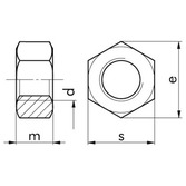 Sechskantmutter DIN 934 - I8I - blank - M45 LH