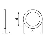 Passscheibe DIN 988 - Stahl - blank - 80 X 100 X 0,5