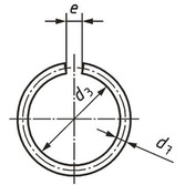 Pojistný kroužek rozpěrný RW40 kulatý pro hřídel, pružinová ocel BPÚ