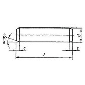 Zylinderstift ISO 2338 - Stahl - blank - 10h8 X 24