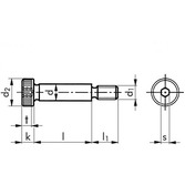Zylinder-Passschulterschraube ISO 7379 - 012.9 - M10 X 50 - DS12-f9
