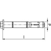 MKT-kotva pro těžké namáhání SZ-S 12-10/80 ocel zn