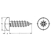 LINSENKOPF-BLECHSCHRAUBE A2 7981 4,2X13