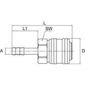 EINHAND-SCHNELLKUPPLUNG 6MM