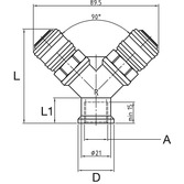 DOPPELVERTEILER INNENGEWINDE R3/8"