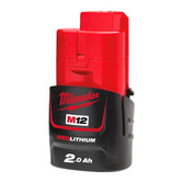 Milwaukee Akku M12 B2 (12 V/2.0 Ah Li-Ion) Red Li-Ion