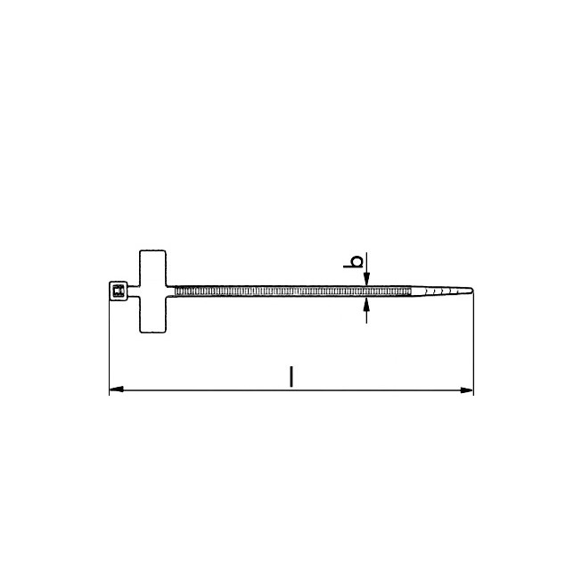 Kabelbinder - natur - mit Beschriftungsfeld - 200 X 2,5 mm (L x B)