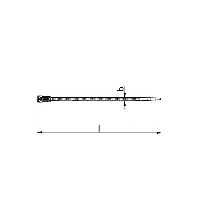 Kabelbinder - schwarz - lösbar - 200 X 7,5 mm (L x B)