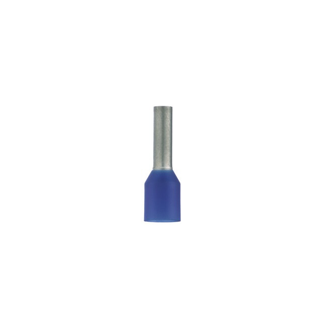 Aderendhülsen isoliert - blau - für Kabelquerschnitt 2,5 mm² - Länge 15,2 mm