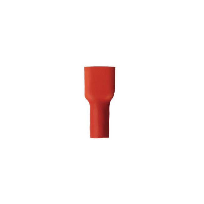 Flachsteckhülse vollisoliert 6,3 mm - rot - für Kabelquerschnitt 0,5 - 1,5 mm²