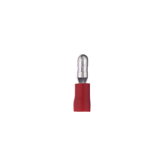 Válcový kolík 4 mm červený pro průřez kabelu 0,5-1,0 mm²