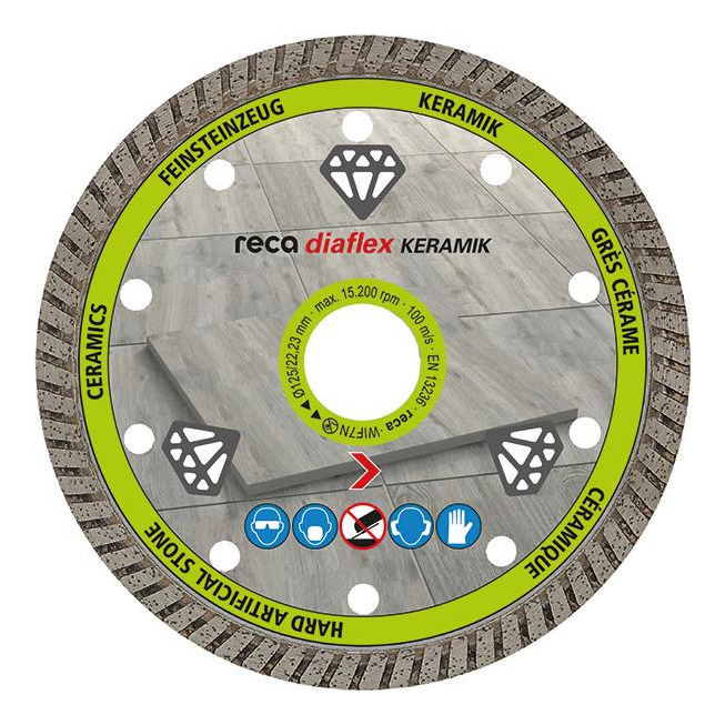 RECA Diaflex-Diamanttrennscheibe für Spezial Keramik Ø 230 mm, Bohrung 22,23 mm