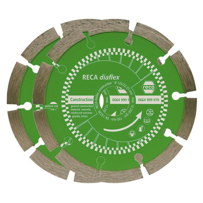 RECA diaflex Construction plus, Ø 230 mm, furat: Ø 22,2 mm