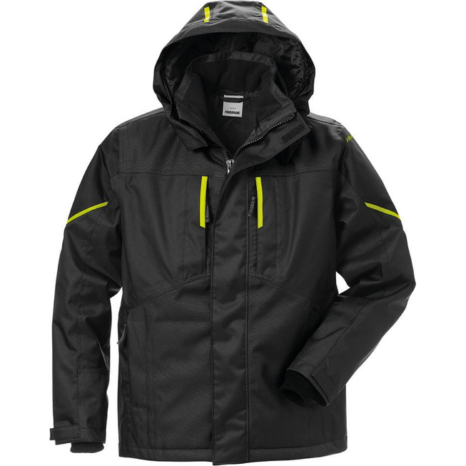 FRISTADS zimní bunda černá/žlutá vel.XL