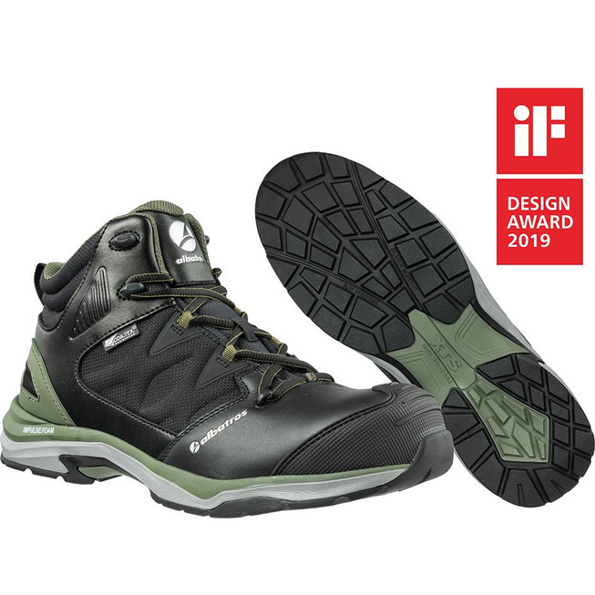 ALBATROS Schuh Ultranitrile Olive Mid S3 ESD Gr.39