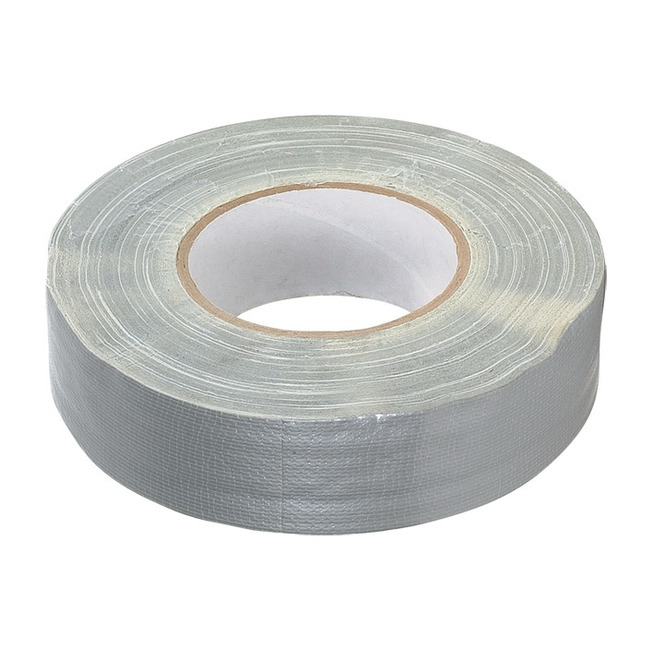 Lepicí páska tkaninová, zesílená textilem, šedá, délka 50 m, šířka 38 mm