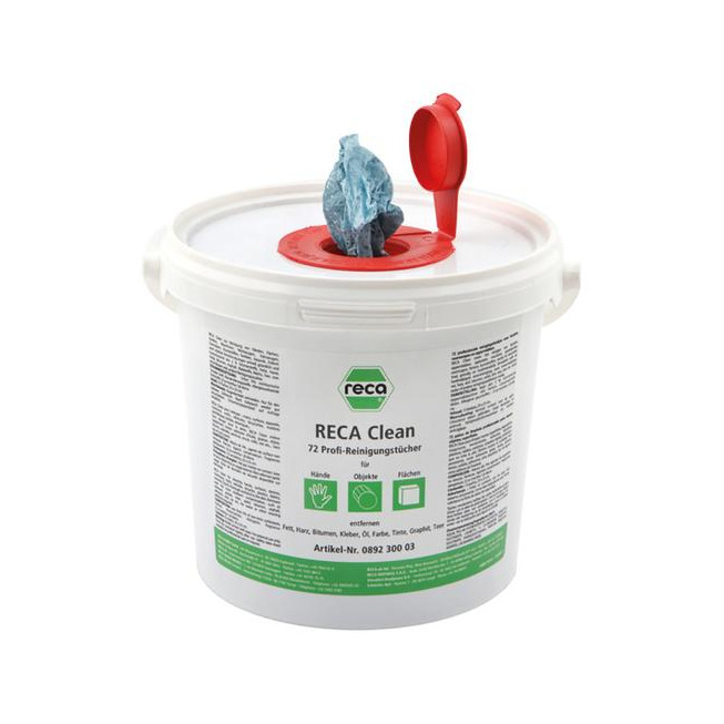 RECA Clean Profi vlhčené čisticí ubrousky v kbelíku s dávkovačem