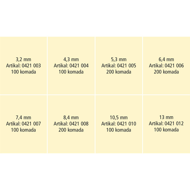 RECA SORT.DIN125 POLIAMID.PODL.1100-DIJ.