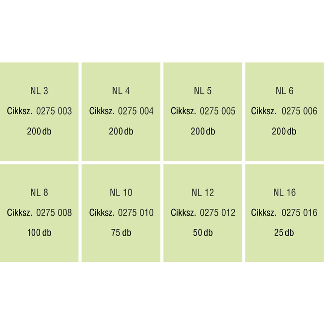 RECA szortiment - Ékes biztosító alátétek - HLS - 540 db-os