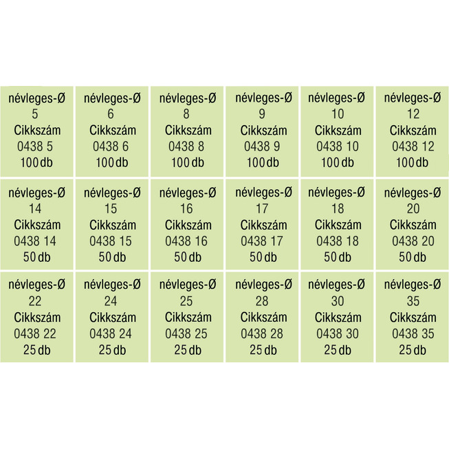 RECA szortiment - DIN 471A - rugóacél - nyers - 1050 db-os