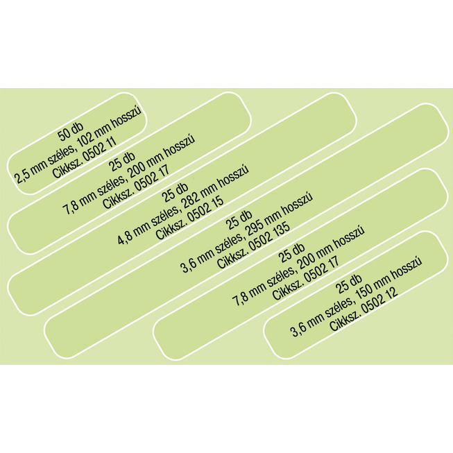 RECA szortiment - kábelkötegelő - natúr - 200 db