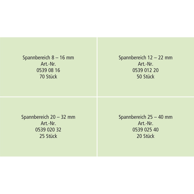 RECA Sortiment - Schlauchschellen mit Schneckengewinde - DIN 3017-1 - Form A - W2 - 165-teilig