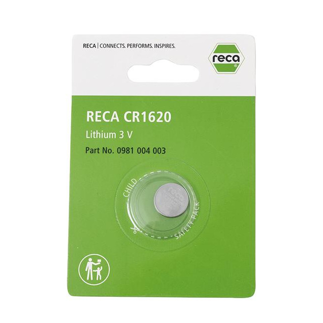 RECA Knopfzelle 3V CR 1620 (DL1220, BR1220)