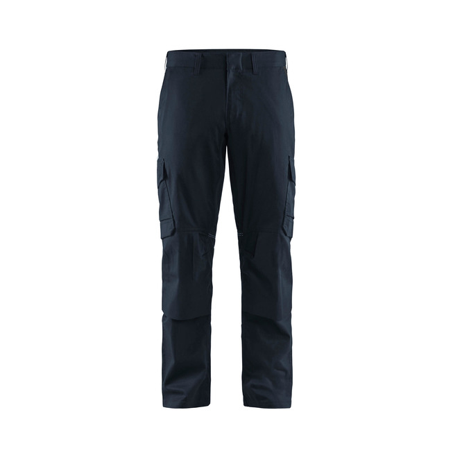 Industrie Arbeitshose Stretch mit Kniepolstertaschen Dunkel Marineblau/Schwarz C156