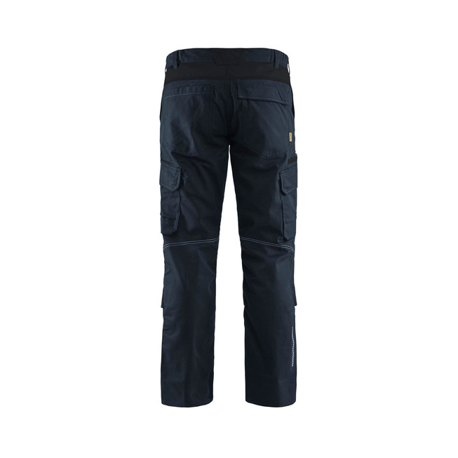 Industrie Arbeitshose Stretch mit Kniepolstertaschen Dunkel Marineblau/Schwarz C146