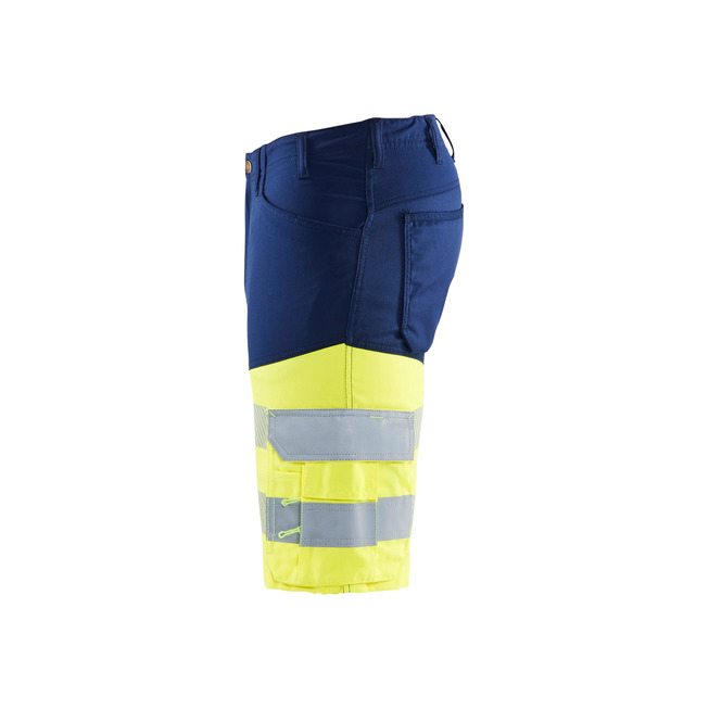 High Vis Shorts mit Stretch Marineblau/ High Vis Gelb C62