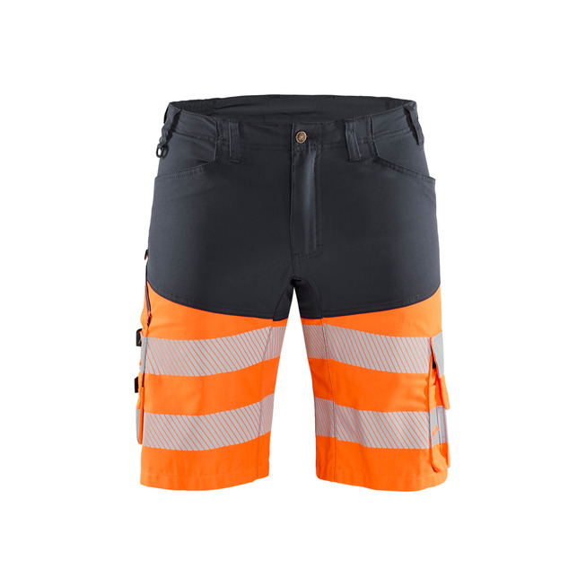 High Vis Shorts mit Stretch Mittelgrau/High Vis Orange C62