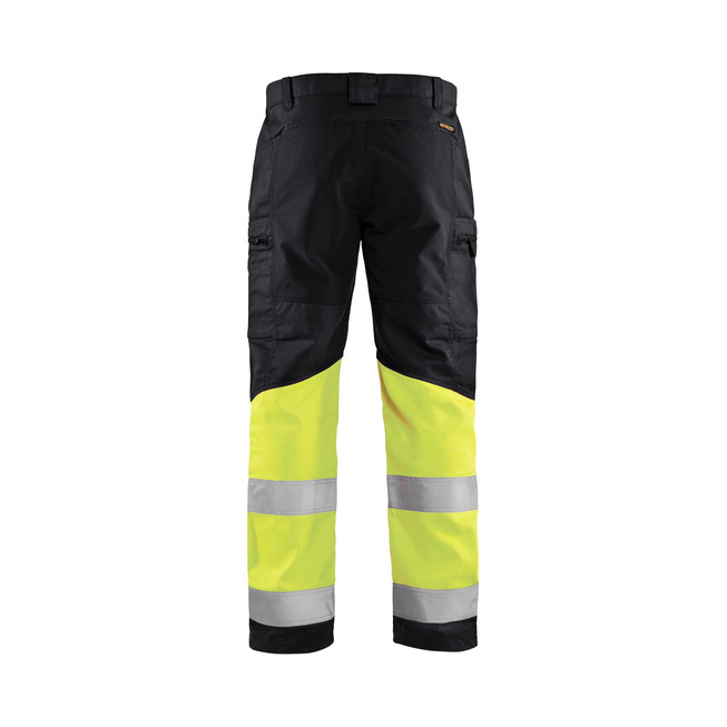 High Vis Arbeitshose mit Stretch Schwarz/Gelb D96