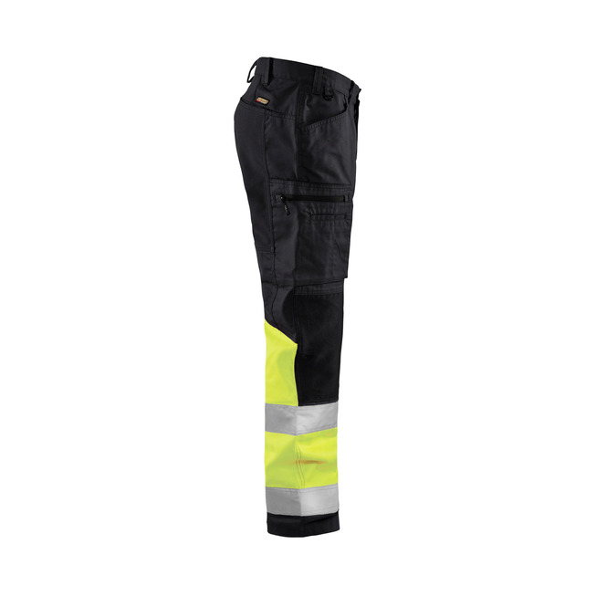 High Vis Arbeitshose mit Stretch Schwarz/Gelb C48