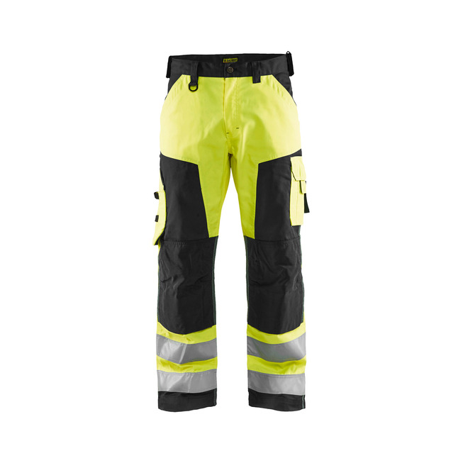 High Vis Arbeitshose ohne Nageltaschen High Vis Gelb/Schwarz D120