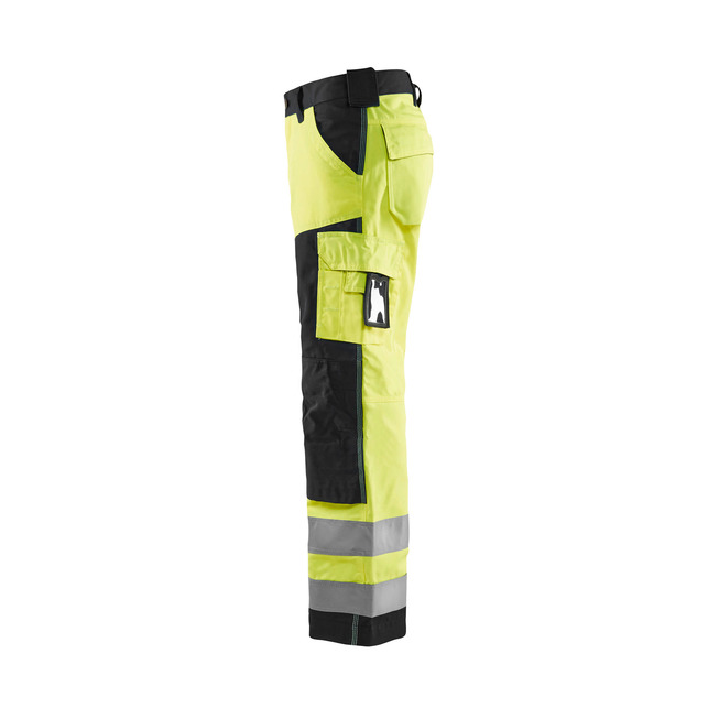 High Vis Arbeitshose ohne Nageltaschen High Vis Gelb/Schwarz D120