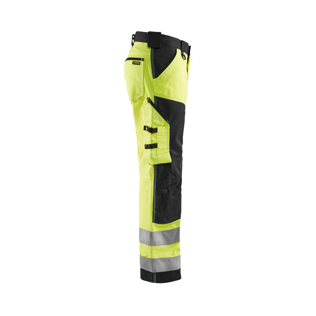 High Vis Arbeitshose ohne Nageltaschen High Vis Gelb/Schwarz D104